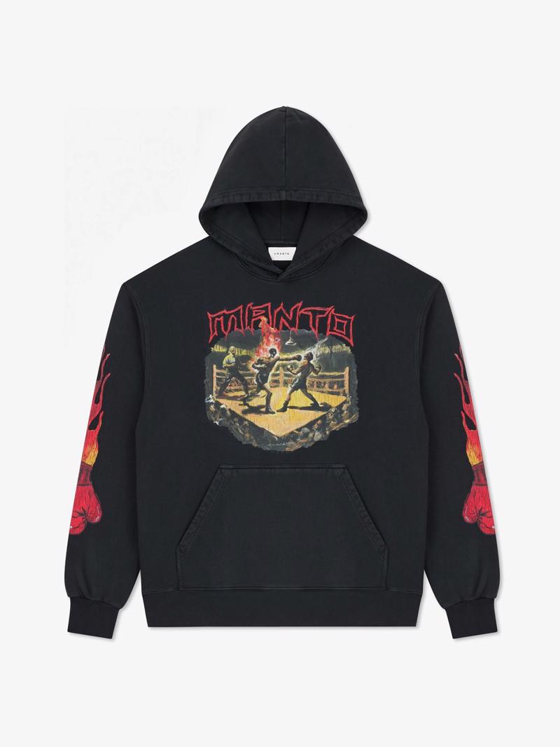 MANTO hoodie Ivo Fighters oversize- black